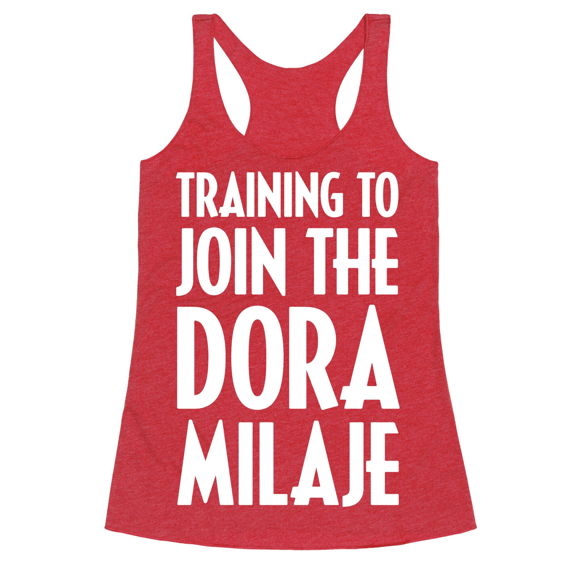Training To Join The Dora Milaje Racerback Tank